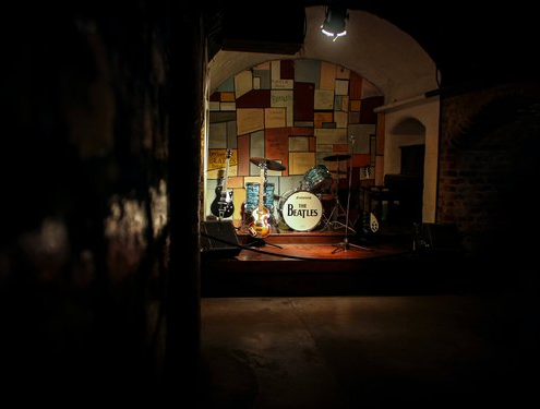 Kit on a Club stage from a Beatles tribute band in Liverpool