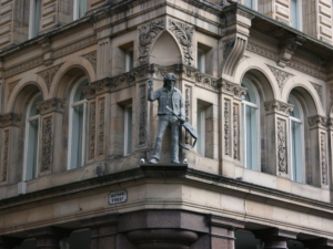 World famous Mathew Street buildings in the Cavern Quarter of Liverpool