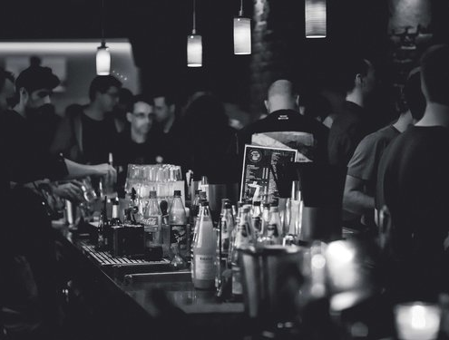 Football Fans in a Liverpool bar watching a match