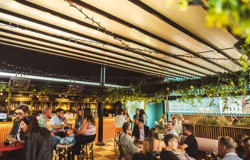 A Rooftop bar in Belfast