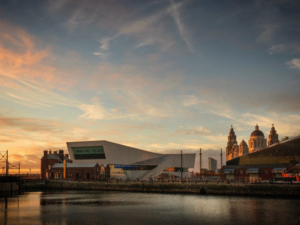 A beautiful sky at the Waterfront in Liverpool